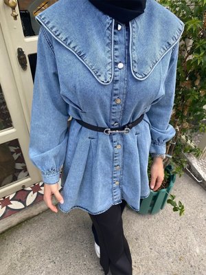 Detaylı Kot Gömlek