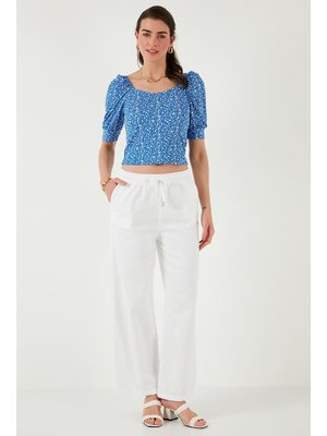 Beyaz Lela Pantolon