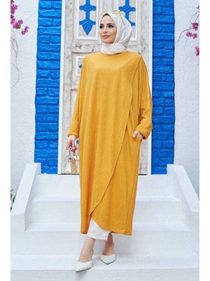Hardal Ancelina Standart Tunik Hardal Ancelina Standart Tunik