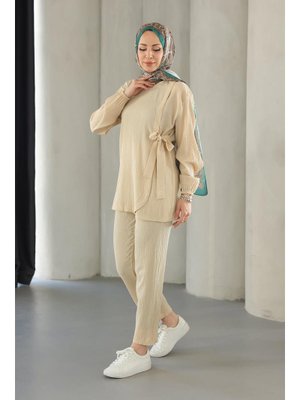 Bej Bağlama Detaylı Takım