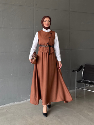 Irmak Etekli Takım Kahve Irmak Etekli Takım Kahve