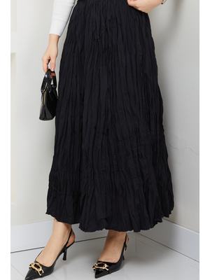 Siyah Kraşlı Bohem Etek Siyah Kraşlı Bohem Etek