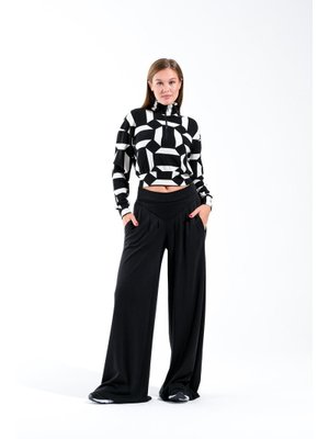 Geniş Paça Yüksek Bel Korsaj Kemerli Pileli Palazzo Pantolon.