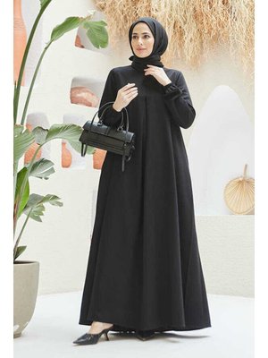 Siyah Ön A Pileli Elbise