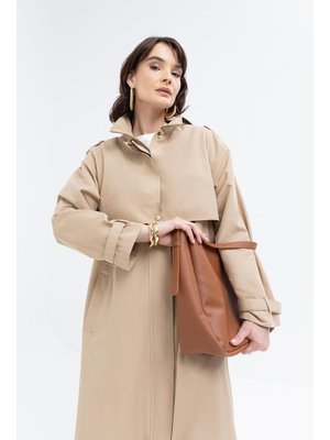 Bej Cepli Rüzgarlıklı Trençkot