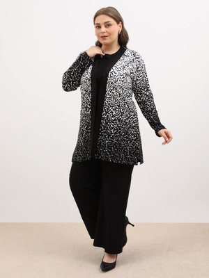 Siyah Büyük Beden Bluz / Gömlek Takım