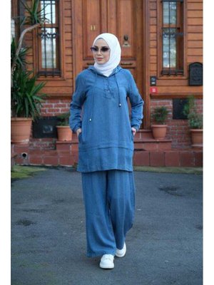 Koyu Mavi Tensel İkili Takım