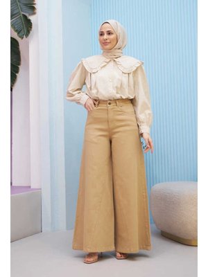 Bej Gabardin Pantolon Etek Bej Gabardin Pantolon Etek