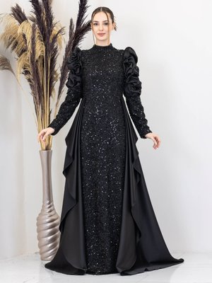 Siyah Diva Abiye Elbise Siyah Diva Abiye Elbise
