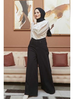Siyah Denim Pantolon Etek Siyah Denim Pantolon Etek