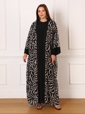 Siyah Büyük Beden Abiye Takım