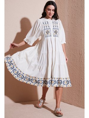 Ekru Lela Elbise Ekru Lela Elbise