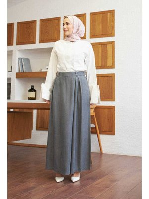 Gri Denim Tensel Pantolon Etek Gri Denim Tensel Pantolon Etek