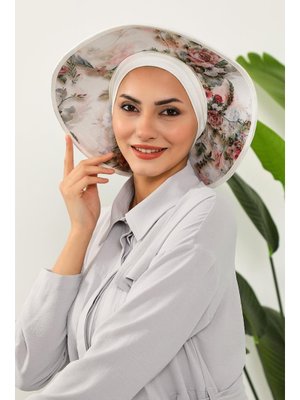 Olive Pileli Bone Ve Çıkarılabilir Desenli Şapka,s 8d Krem Olive Pileli Bone Ve Çıkarılabilir Desenli Şapka,s 8d Krem