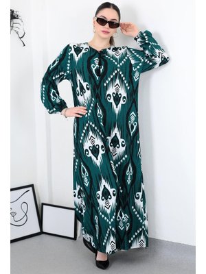 Zümrüt Boho Püsküllü Battal