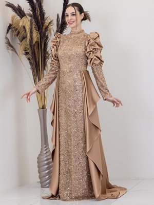 Gold Rengi Diva Abiye Elbise Gold Rengi Diva Abiye Elbise