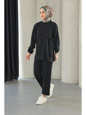 Siyah Bağlama Detaylı Takım