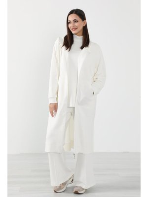 Ekru Fermuarlı Uzun Tunik,sw Ekru Fermuarlı Uzun Tunik,sw