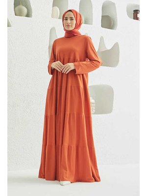 Tarçın Ancelina Büzgülü Elbise