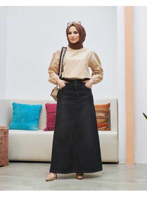 Siyah Denim Etek Siyah Denim Etek
