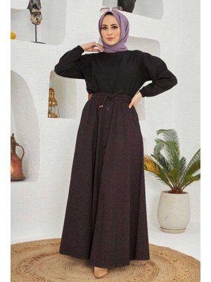 Mürdüm Denim Mevlana Düğmeli Etek Mürdüm Denim Mevlana Düğmeli Etek