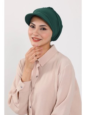 73a Koyu Yeşil Siperlikli Aerobin Şapka Bone,b 73a Koyu Yeşil Siperlikli Aerobin Şapka Bone,b