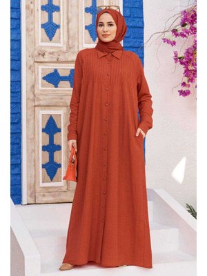 Kiremit Ancelina Nervürlü Ferace