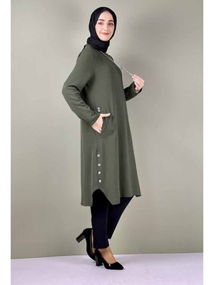 Haki Büyük Beden Aerobin Tunik Haki Büyük Beden Aerobin Tunik