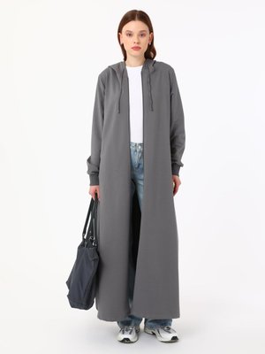 Antrasit Kapüşon Detaylı Spor Pardesü Antrasit Kapüşon Detaylı Spor Pardesü