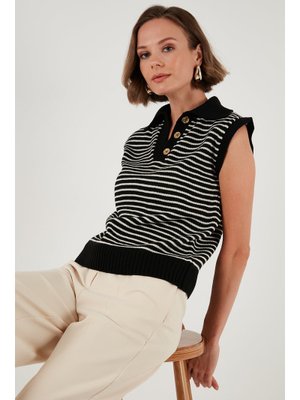 Krem Lela Süveter Siyah