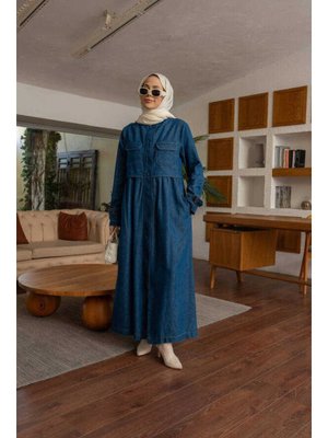 Koyu Mavi Denim Trençkot