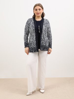 Lacivert Büyük Beden İkili Bluz / Gömlek