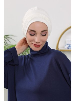 19o Ekru Dört Mevsim Kullanıma Uygun Mihrace Pileli Bone,b 19o Ekru Dört Mevsim Kullanıma Uygun Mihrace Pileli Bone,b