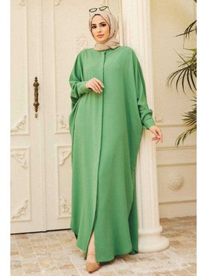 Açık Yeşil Krep Abaya