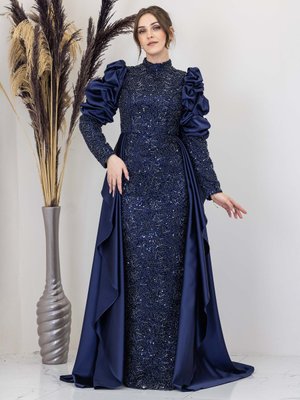 Lacivert Diva Abiye Elbise Lacivert Diva Abiye Elbise