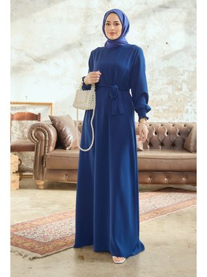 İndigo Vera Kuşaklı Elbise İndigo Vera Kuşaklı Elbise