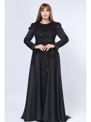 Büyük Beden Siyah Uzun Abiye Elbise Büyük Beden Siyah Uzun Abiye Elbise