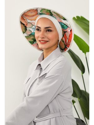 Sonbahar Pileli Bone Ve Çıkarılabilir Desenli Şapka,s 8d Krem Sonbahar Pileli Bone Ve Çıkarılabilir Desenli Şapka,s 8d Krem