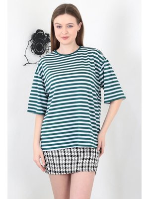 Zümrüt Yeşili Kısa Kol Bluz