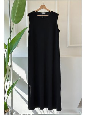 Siyah Modal Kolsuz İçlik Elbise Siyah Modal Kolsuz İçlik Elbise