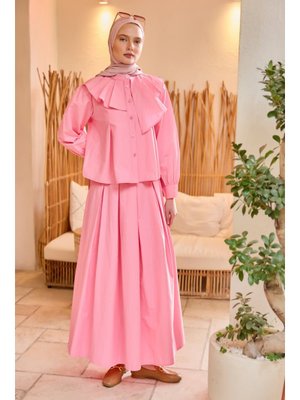 Pembe Etekli Poplin Takım Pembe Etekli Poplin Takım