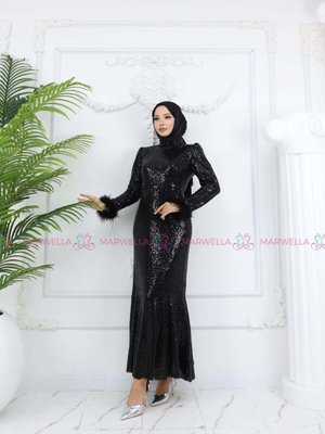 Siyah Parıltı Abiye Elbise Siyah Parıltı Abiye Elbise