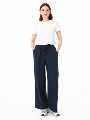 Lacivert Krep Pantolon Lacivert Krep Pantolon