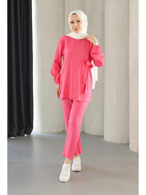 Fuşya Bağlama Detaylı Takım