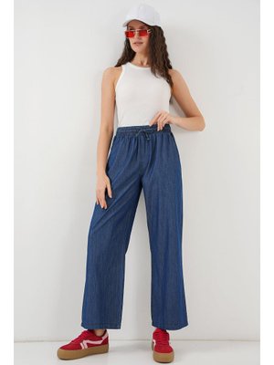Lacivert Rahat Kalıp Kot Pantolon Lacivert Rahat Kalıp Kot Pantolon
