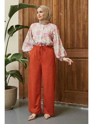 Tarçın Ancelina Lastikli Pantolon