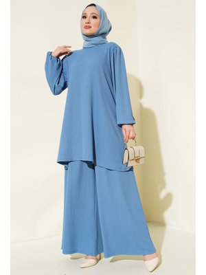 İndigo Tunik Pantolon Alt Üst Takım İndigo Tunik Pantolon Alt Üst Takım