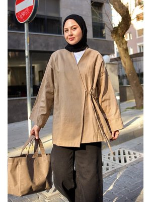 Vizon Yandan Bağlamalı Ceket Vizon Yandan Bağlamalı Ceket