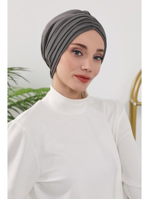 13o Antrasit Dört Mevsim Kullanıma Uygun Mihrace Pileli Bone,b 13o Antrasit Dört Mevsim Kullanıma Uygun Mihrace Pileli Bone,b