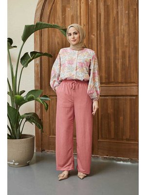 Pudra Ancelina Lastikli Pantolon